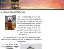 Tablet Screenshot of beaconbaptistpei.com